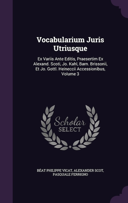 Front cover_Vocabularium Juris Utriusque