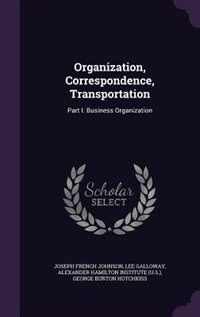 Couverture_Organization, Correspondence, Transportation