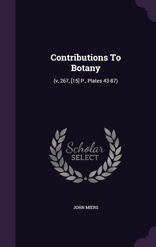 Front cover_Contributions To Botany