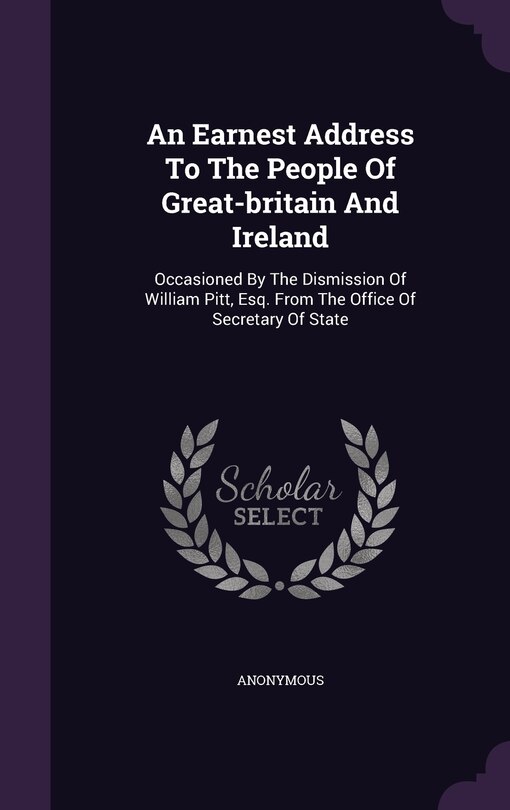 Front cover_An Earnest Address To The People Of Great-britain And Ireland