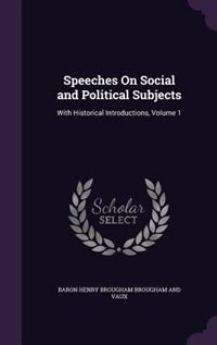 Couverture_Speeches On Social and Political Subjects