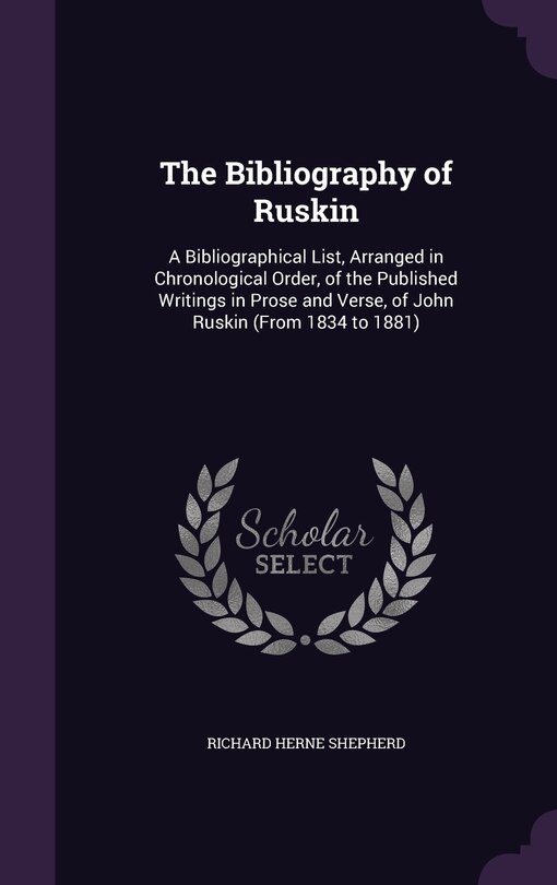 Front cover_The Bibliography of Ruskin