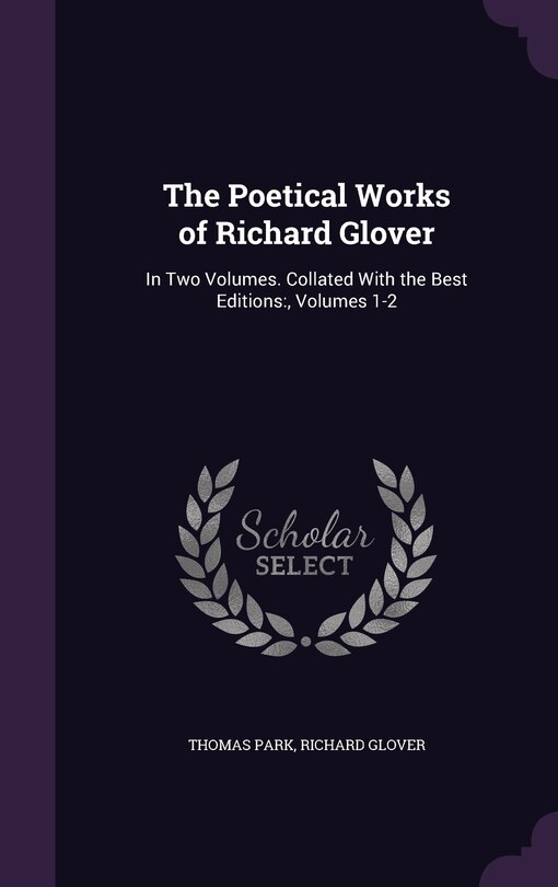 Couverture_The Poetical Works of Richard Glover