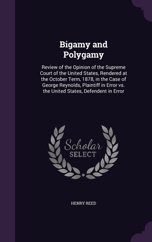 Front cover_Bigamy and Polygamy