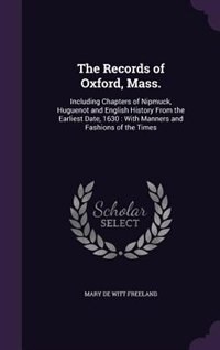 Front cover_The Records of Oxford, Mass.