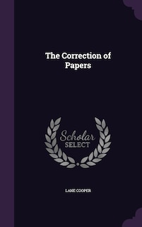 Front cover_The Correction of Papers