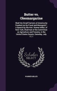 Couverture_Butter vs. Oleomargarine