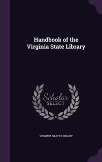 Couverture_Handbook of the Virginia State Library