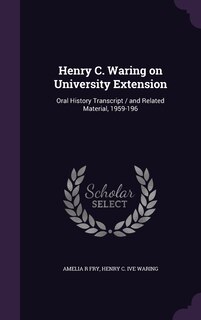 Couverture_Henry C. Waring on University Extension