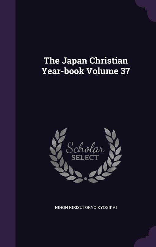 Front cover_The Japan Christian Year-book Volume 37