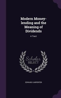 Couverture_Modern Money-lending and the Meaning of Dividends