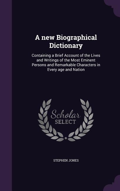 Front cover_A new Biographical Dictionary