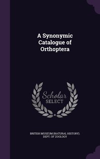 Front cover_A Synonymic Catalogue of Orthoptera