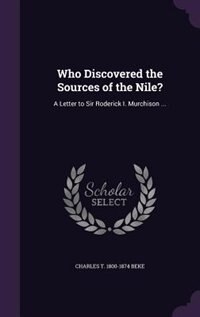 Front cover_Who Discovered the Sources of the Nile?