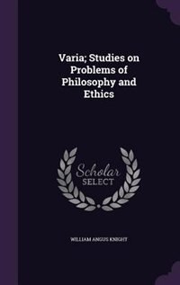 Front cover_Varia; Studies on Problems of Philosophy and Ethics