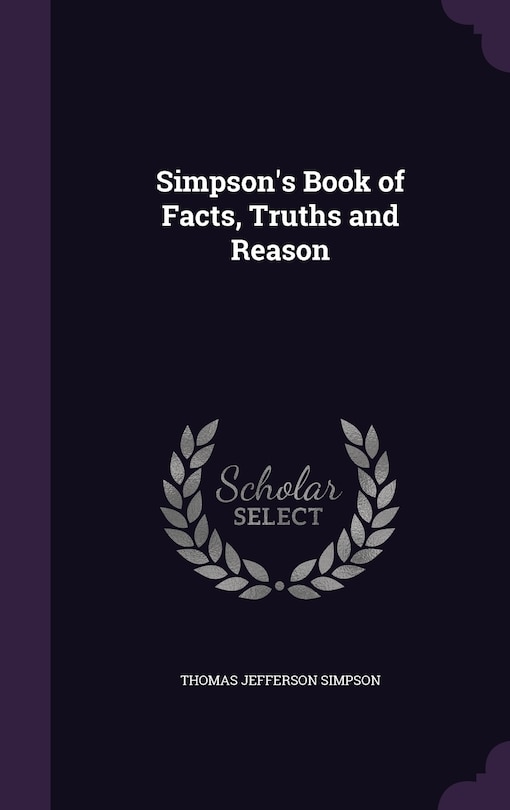 Couverture_Simpson's Book of Facts, Truths and Reason