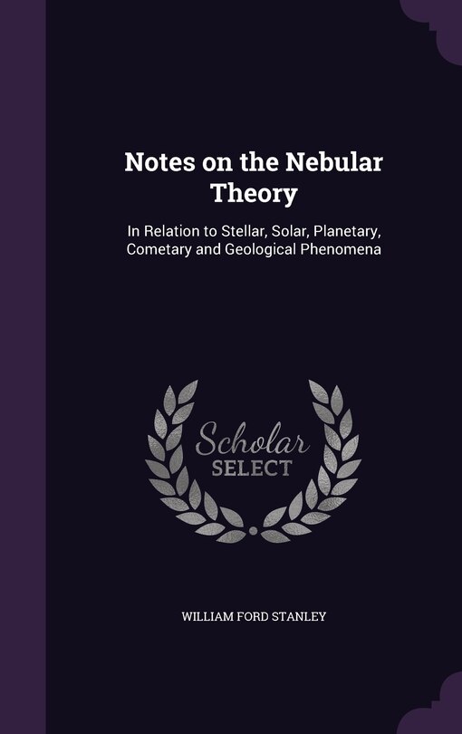 Couverture_Notes on the Nebular Theory