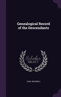 Front cover_Genealogical Record of the Descendants