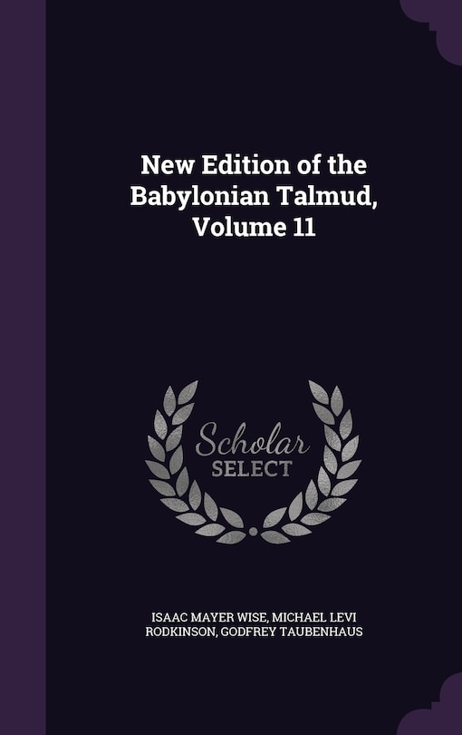 Front cover_New Edition of the Babylonian Talmud, Volume 11