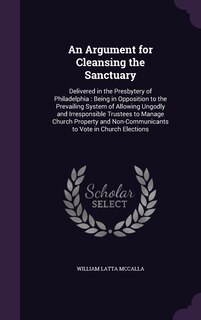 Couverture_An Argument for Cleansing the Sanctuary