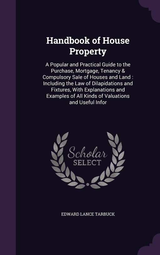 Front cover_Handbook of House Property