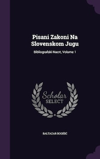 Couverture_Pisani Zakoni Na Slovenskom Jugu