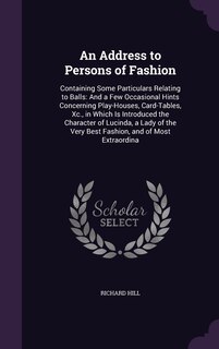 Front cover_An Address to Persons of Fashion