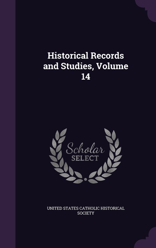 Front cover_Historical Records and Studies, Volume 14