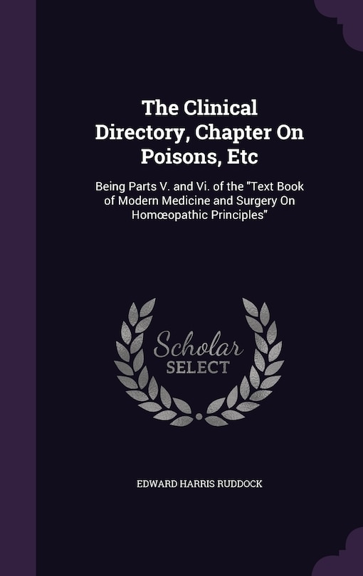 Front cover_The Clinical Directory, Chapter On Poisons, Etc