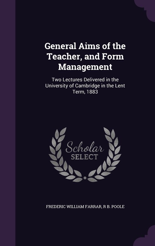 Front cover_General Aims of the Teacher, and Form Management