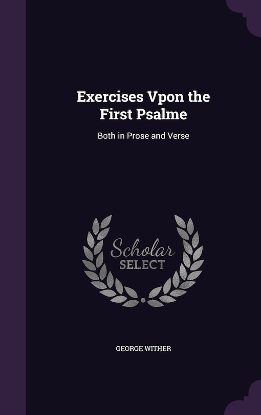 Couverture_Exercises Vpon the First Psalme