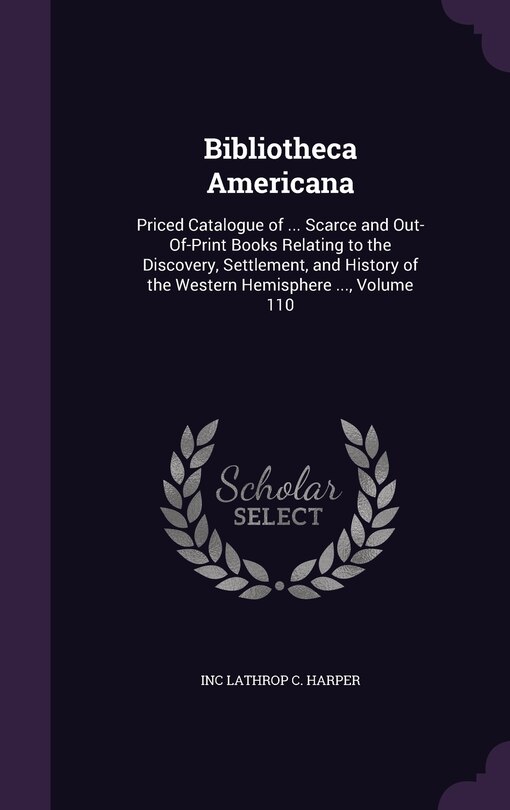 Front cover_Bibliotheca Americana