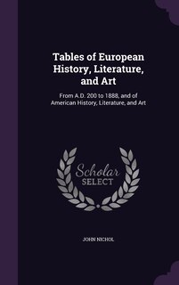 Couverture_Tables of European History, Literature, and Art