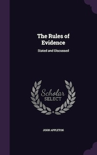 Front cover_The Rules of Evidence
