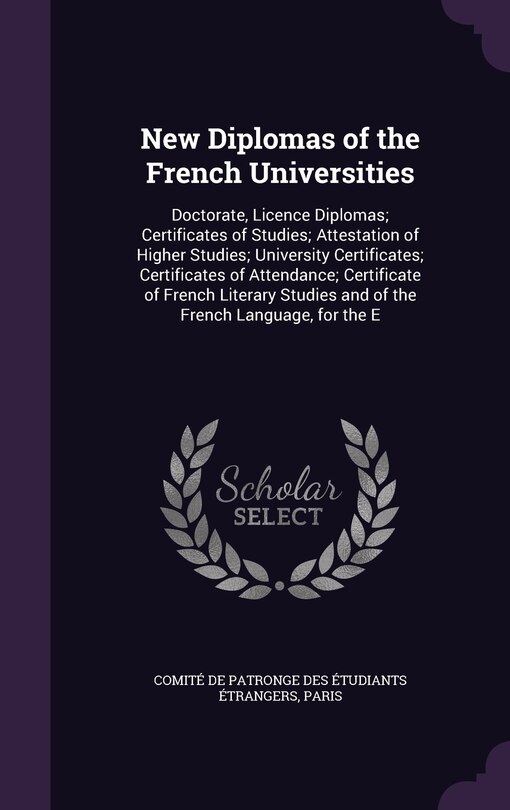 Couverture_New Diplomas of the French Universities