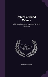 Couverture_Tables of Bond Values