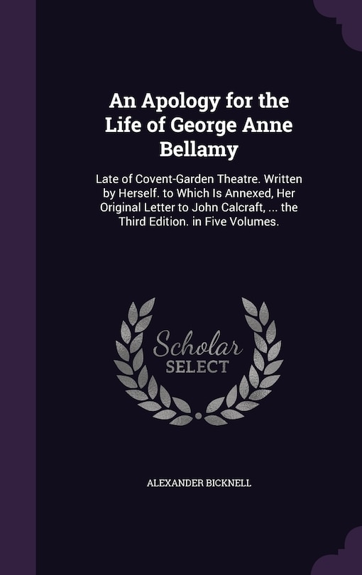 Couverture_An Apology for the Life of George Anne Bellamy