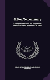 Front cover_Milton Tercentenary
