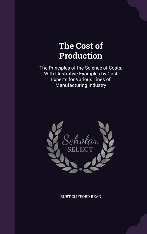 Front cover_The Cost of Production