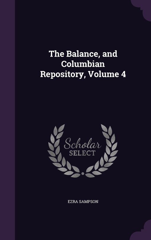 Front cover_The Balance, and Columbian Repository, Volume 4