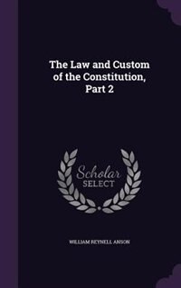 Couverture_The Law and Custom of the Constitution, Part 2