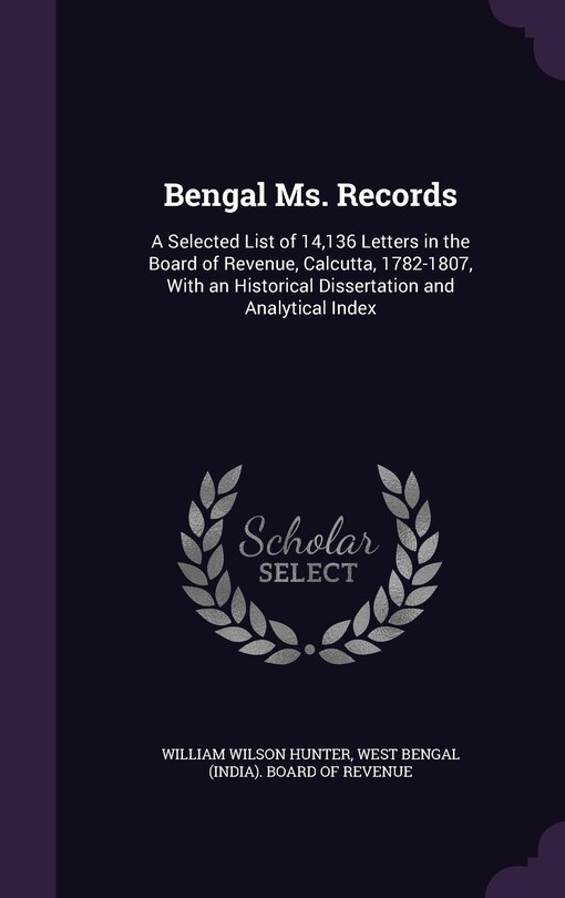 Front cover_Bengal Ms. Records