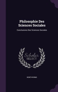 Front cover_Philosophie Des Sciences Sociales