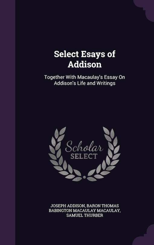 Couverture_Select Esays of Addison