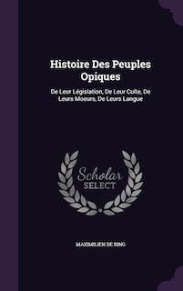 Front cover_Histoire Des Peuples Opiques