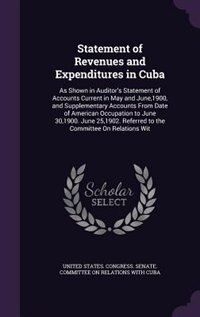 Front cover_Statement of Revenues and Expenditures in Cuba