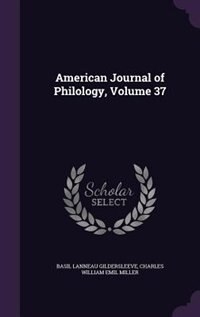 Couverture_American Journal of Philology, Volume 37