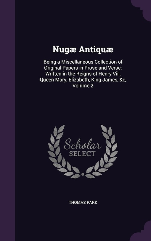 Front cover_Nugæ Antiquæ