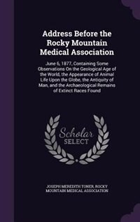 Couverture_Address Before the Rocky Mountain Medical Association