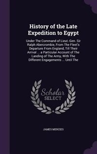 Front cover_History of the Late Expedition to Egypt